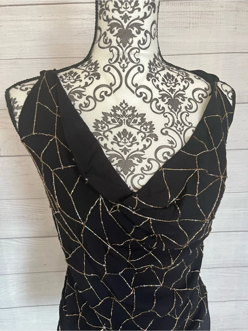 Intimately By Free People | NWT Bodysuit with Beaded Abstract Design